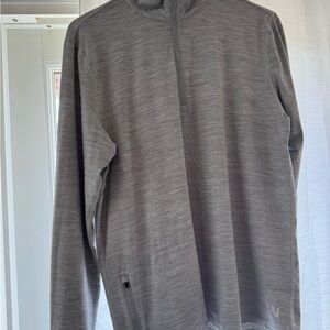 Gray Quarter-Zip Pullover